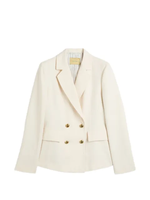 MOMONÌ Sierra double-breasted flap-pocket jacket Neutrals 265MMOJA011265MO25