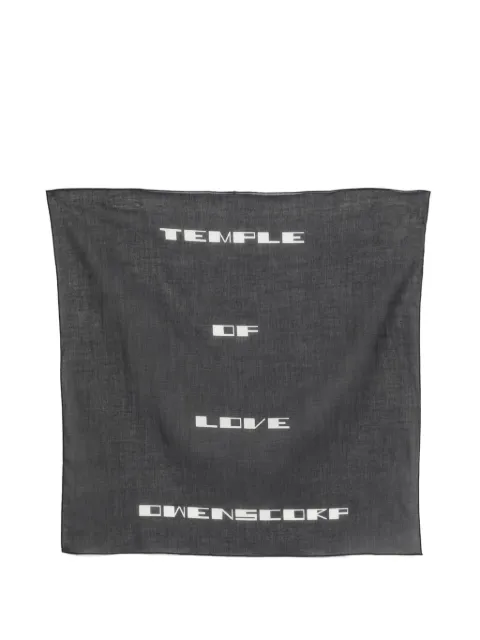 Rick Owens DRKSHDW graphic-print scarf Black DA01F4471SCAEP7