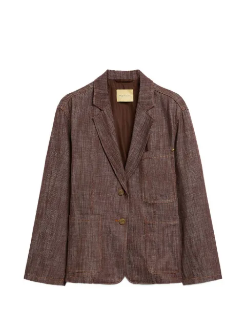 MOMONÌ Shins single-breasted denim jacket Brown 265MMOJA005265MO16