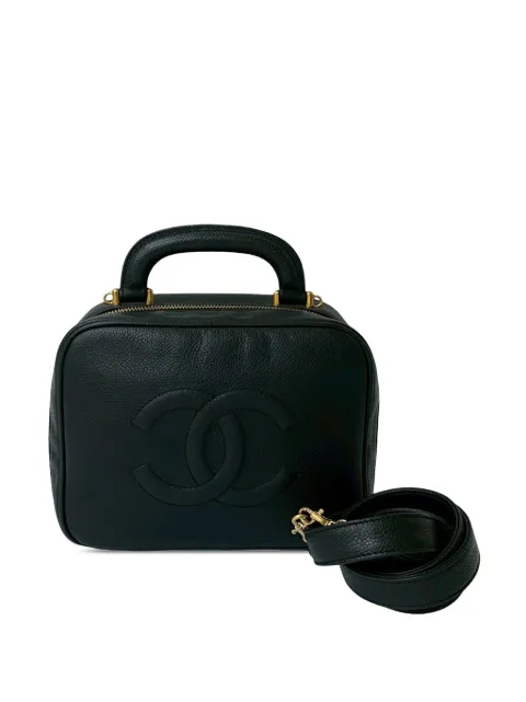 CHANEL Pre-Owned 1996-1997 CC Caviar Vanity Case satchel Black XEOCXND3FY2FZ5WA