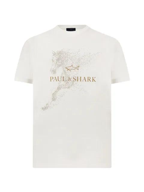 Paul & Shark Year of the Horse printED cotton T-shirt White 26411087010