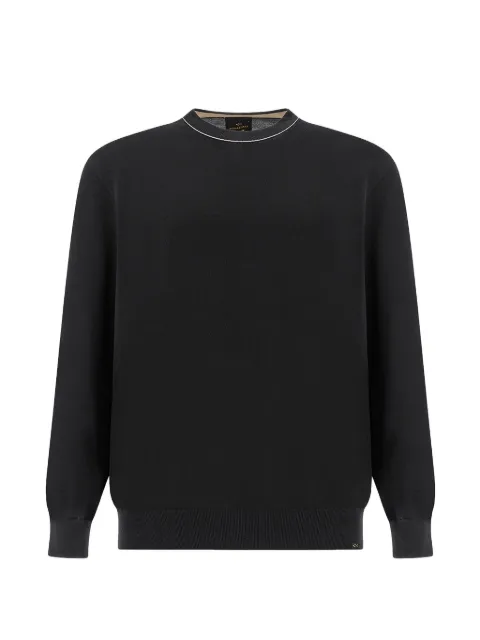 Paul & Shark crew-neck cotton sweater Black 26411515011