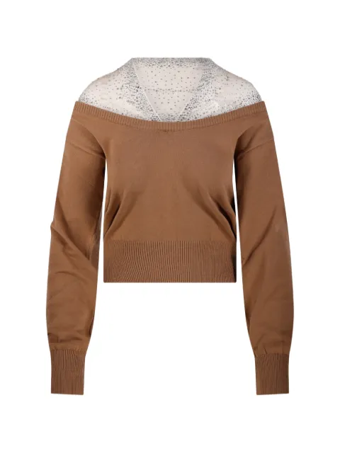 Giuseppe Di Morabito embellished sweater Brown 06PSKNT377XC16402