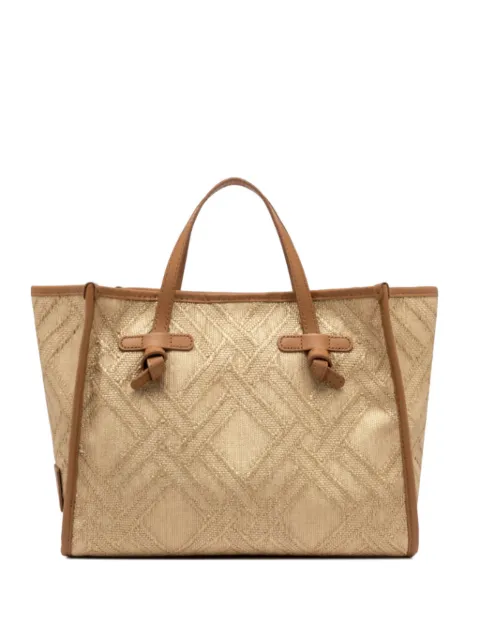 GIANNI CHIARINI Marcella 32 knot-detail tote bag Neutrals BS9752CAPRI064