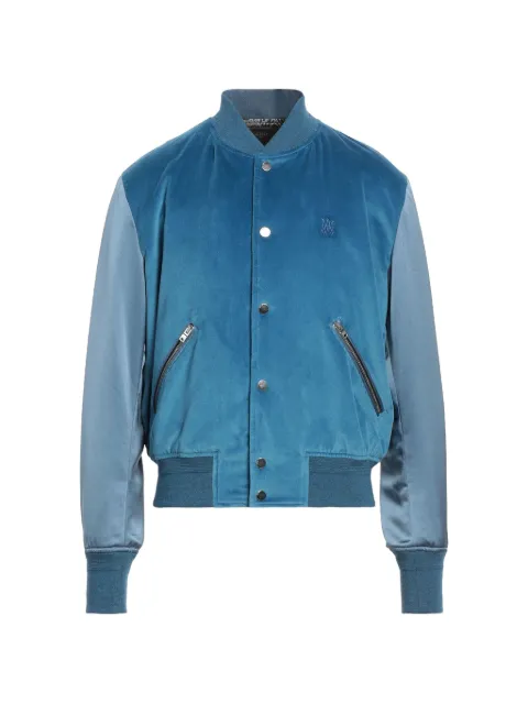AMIRI velvet satin bomber jacket Blue MOS017420