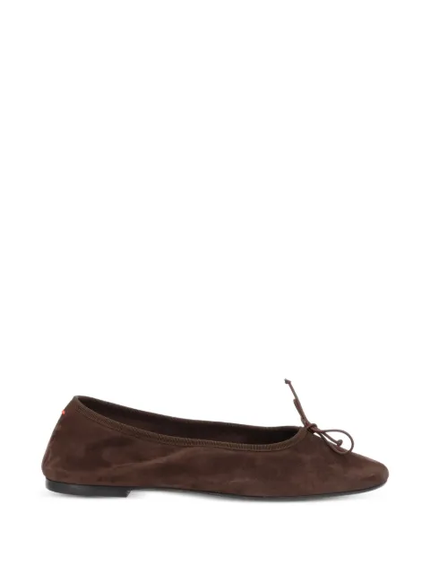 Aeyde bow-detail ballet flats Brown A11FL0695009003126MOKA