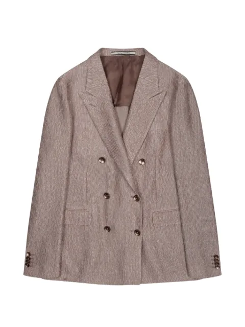 Tagliatore double-breasted textured blazer Neutrals JPARIGI10BSVNO340311EY805