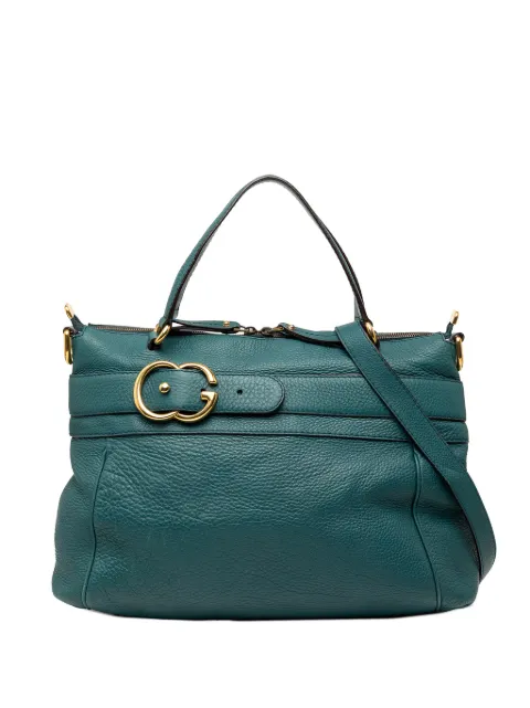 Gucci Pre-Owned 2000-2015 Medium Leather Ride Top Handle Bag satchel Green B0QYQASEI7VFR2IQ