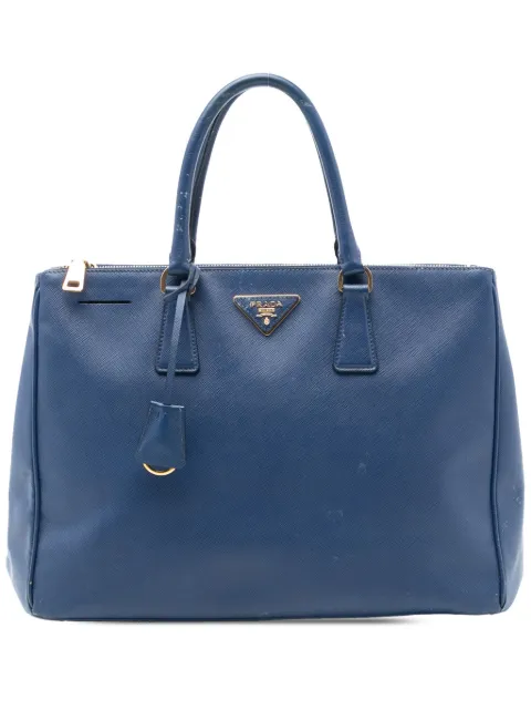 Prada Pre-Owned 2010-2025 Large Saffiano Lux Galleria Double Zip tote bag Blue QQTG4AY16684XBIE