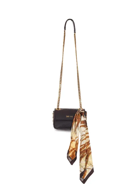 Just Cavalli scarf-detail shoulder bag Black 80RA4BF5ZSB81