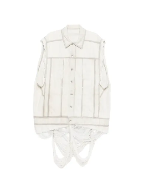 Rick Owens Jumbo Worker denim jacket Neutrals RR01F2711DMWSH