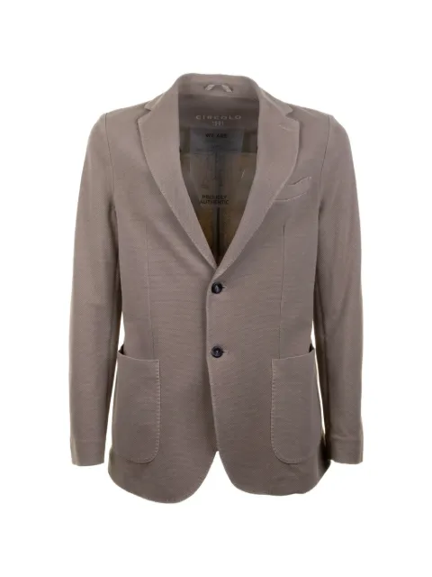 Circolo 1901 single-breasted Oxford blazer Neutrals CN4696