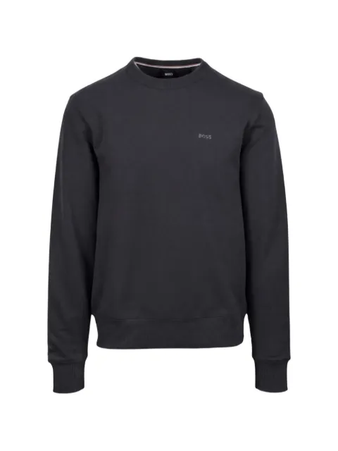 BOSS logo-embroidered crewneck sweatshirt Black 50546387