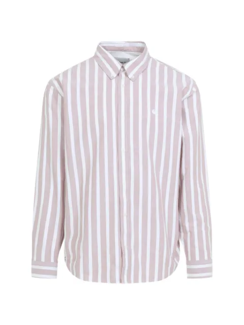 Carhartt WIP Deven striped shirt Red I036198