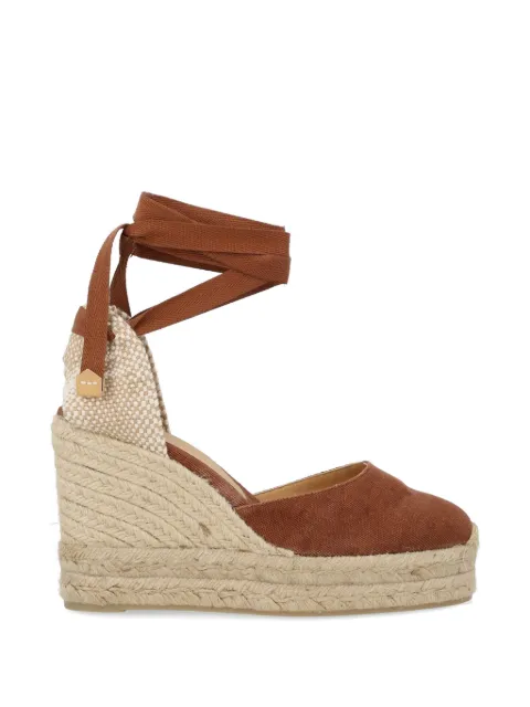 Castañer Carina ankle-tie wedge espadrilles Brown 0216412034