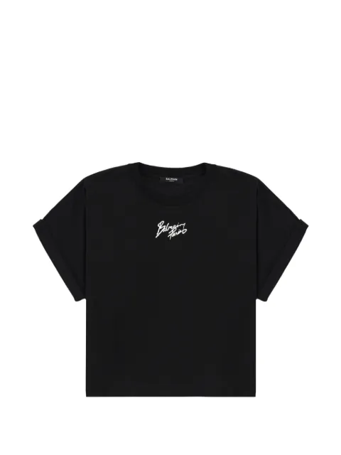 Balmain rolled-sleeve T-shirt Black GF1EE005BD40