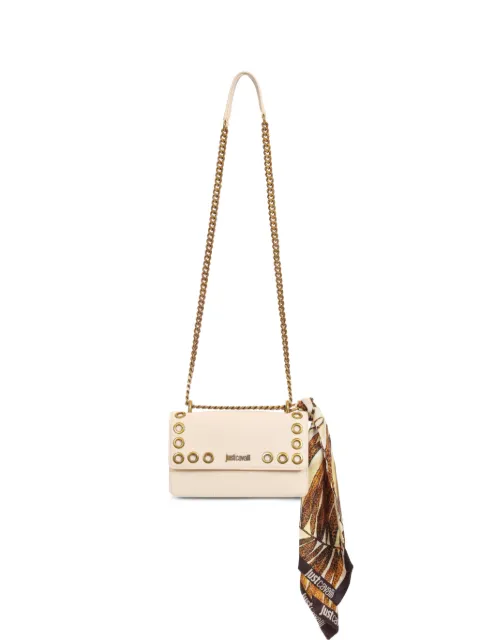 Just Cavalli eyelet-detail shoulder bag Neutrals 80RA4BF4ZSB81