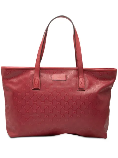 Gucci Pre-Owned 2000-2015 Medium GG Imprime tote bag Red 4WKCDQF7MUQFX5AB