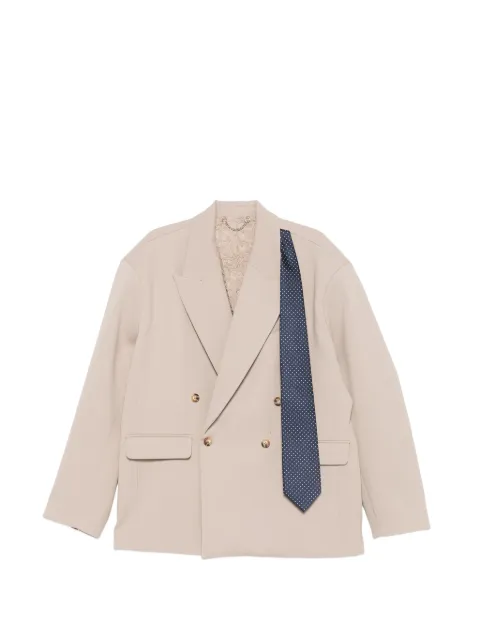 Charles Jeffrey Loverboy double-breasted jacket Neutrals 062020201