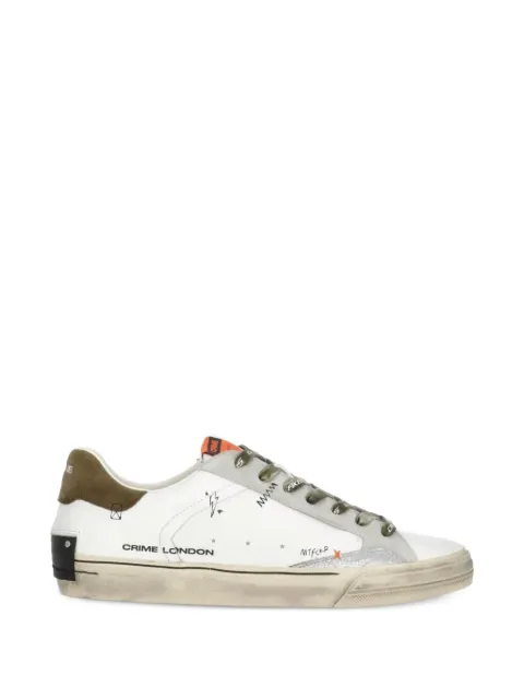 Crime London Deconstructed lace-up sneakers White 19071PP8