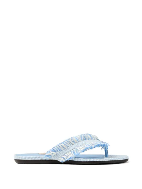 Jimmy Choo Bay Flat fringed sandals Blue BAYFLATBZM