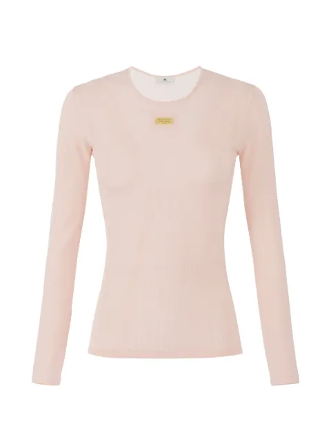 Elisabetta Franchi top in open-knit fabric Neutrals MK72W61E2