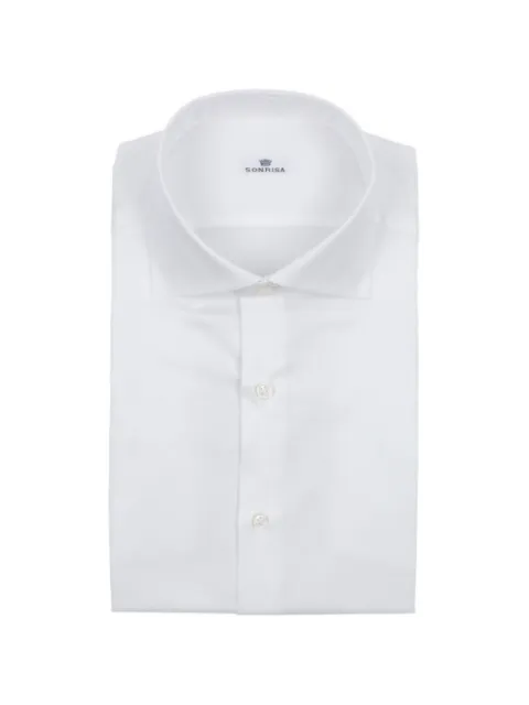 Sonrisa spread-collar cotton shirt White 12M248