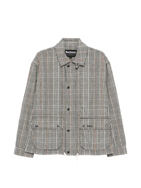 Barbour Westoe check-pattern drawstring-hem coat Neutrals MCA1113MCA