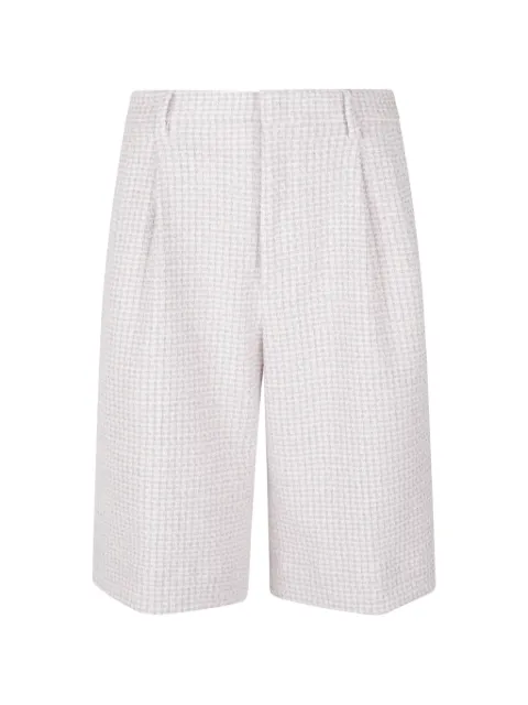 Tagliatore bouclé pleated shorts White BEFFIEL30034L11