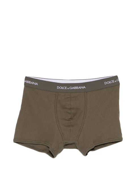 Dolce & Gabbana logo-waistband cotton boxers Green M4C13JONN96