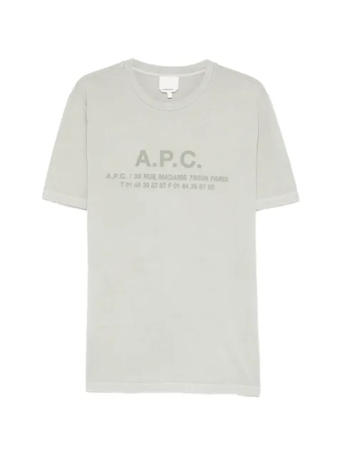 A.P.C. logo-print T-shirt Neutrals COHBSH26570KAB