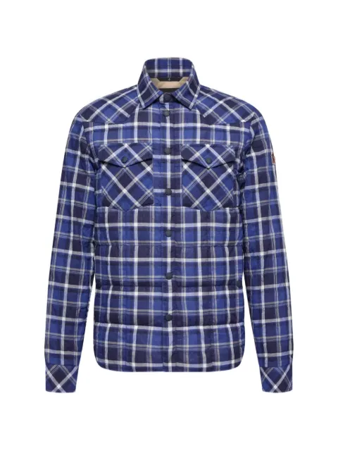 Moncler Grenoble Gelt plaid quilted jacket Blue L10971G00006599C9
