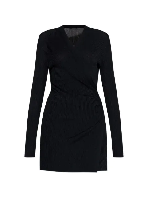 Balenciaga ribbed-knit wrap-tie cardigan Black 857227T5237