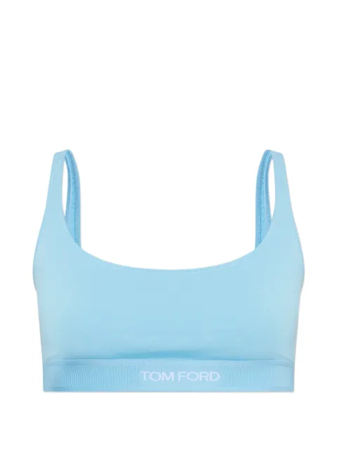 TOM FORD scoop-neck top Blue BRJ016JEX166