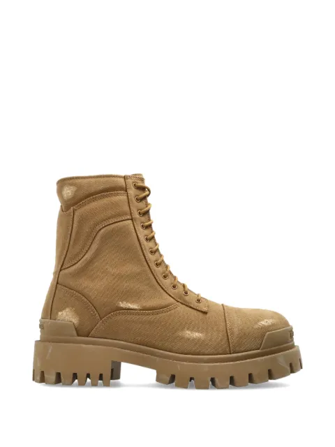 Balenciaga lace-up tread-sole boots Neutrals 845015W2H11