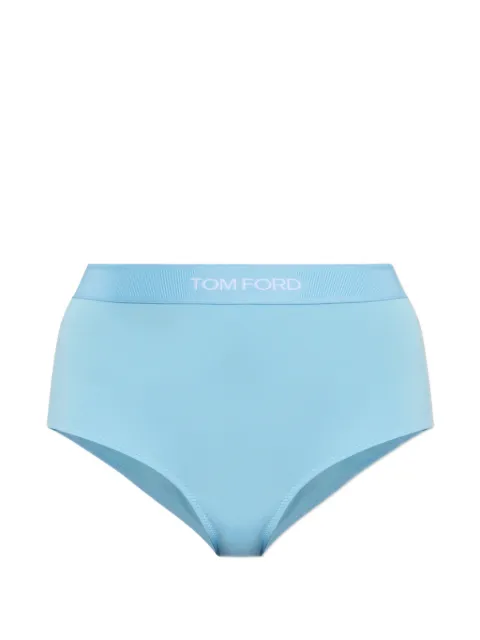 TOM FORD logo-trim briefs Blue KNJ008JEX166