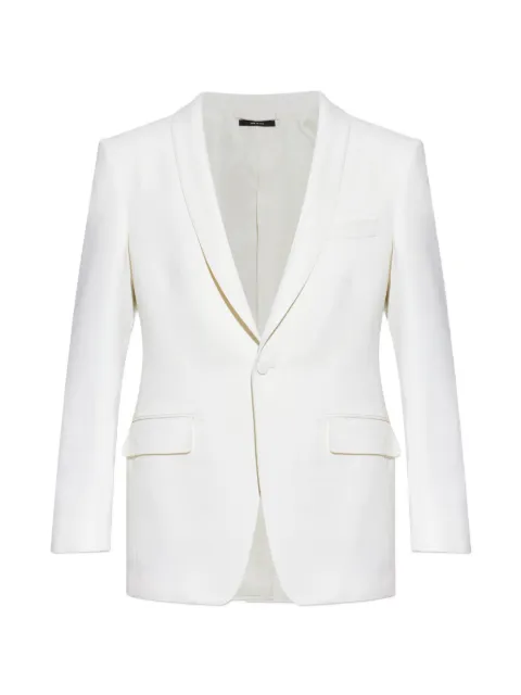 TOM FORD shawl-lapel pocket blazer White JLMH01WSS63
