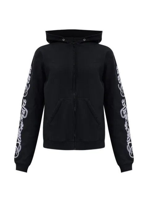 Balenciaga Ele's cursive-lettering hoodie Black 851236TTVM8