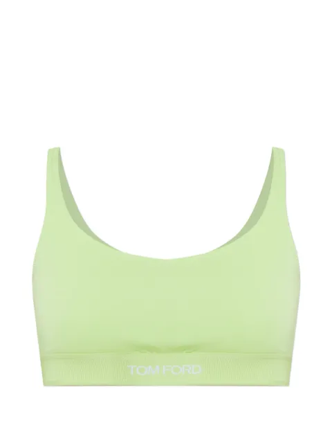 TOM FORD logo-detail bra Green BRJ016JEX166