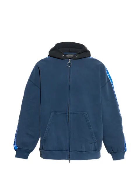 Balenciaga zip-up hoodie Blue 858137TTVP6