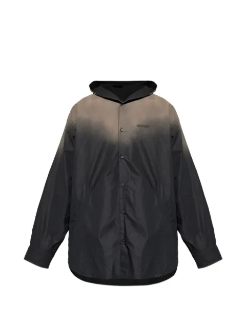 Balenciaga hooded button shirt Black 857815TRM28