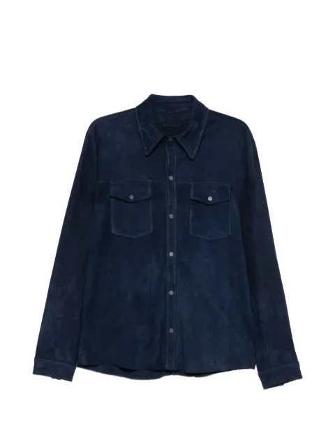 Salvatore Santoro suede shirt jacket Blue 50516U