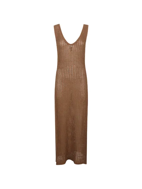 HINNOMINATE V-neck maxi dress Brown HMABW02672