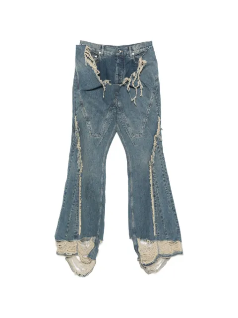 Rick Owens DRKSHDW frayed-trim jeans Blue DU01F4359DWBSH