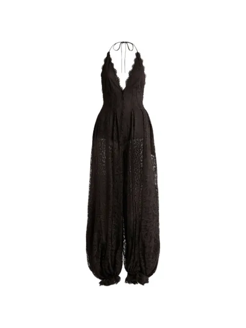 ETRO lace jumpsuit with Paisley motif Brown WRHC002699TLS14
