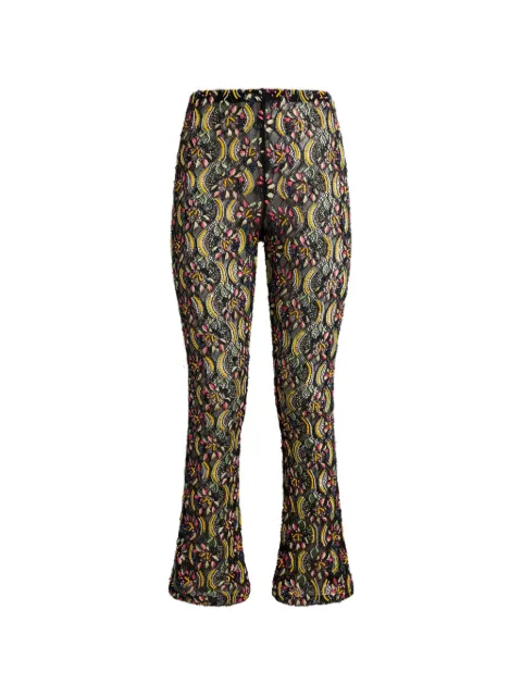 ETRO straight-leg lace trousers with bead and sequin embroidery Black WREA0084AR501