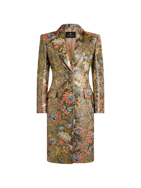 ETRO Paisley jacquard coat Gold WRAA011199SADI8