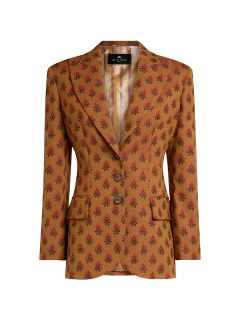 ETRO jacquard embroidered jacket Brown WRCA012399TJB63