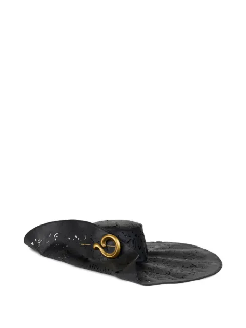 ETRO open-work paisley brooch hat Black WAQA0036AP11D