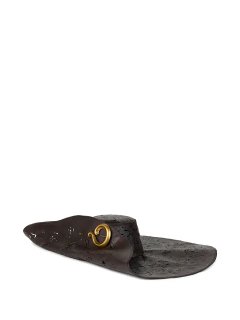 ETRO hat with openwork motif and Paisley brooch Brown WAQA0036AP11D